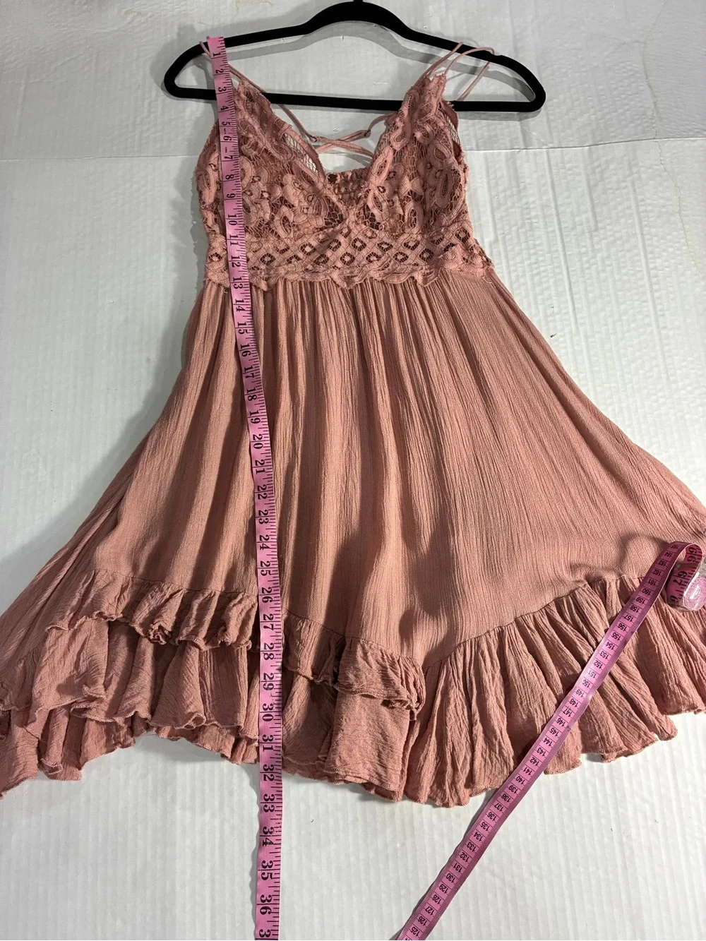 FREE PEOPLE RUFFLED ADELLA SLIP DRESS